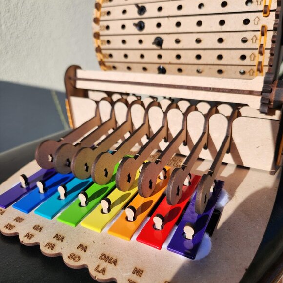 NEW Hand Assembled Music Machine Box Mechanical Action Programable Songs Decor w - Picture 4 of 6